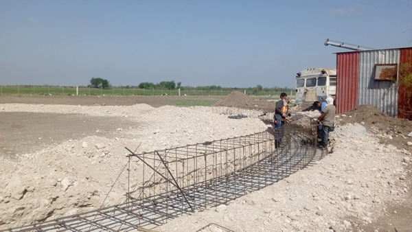 Muetsra la construcción de centro de acopio